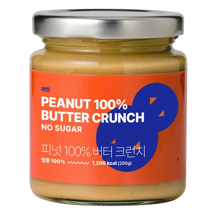 라잇 피넛 100 버터크런치, 200g, 1개