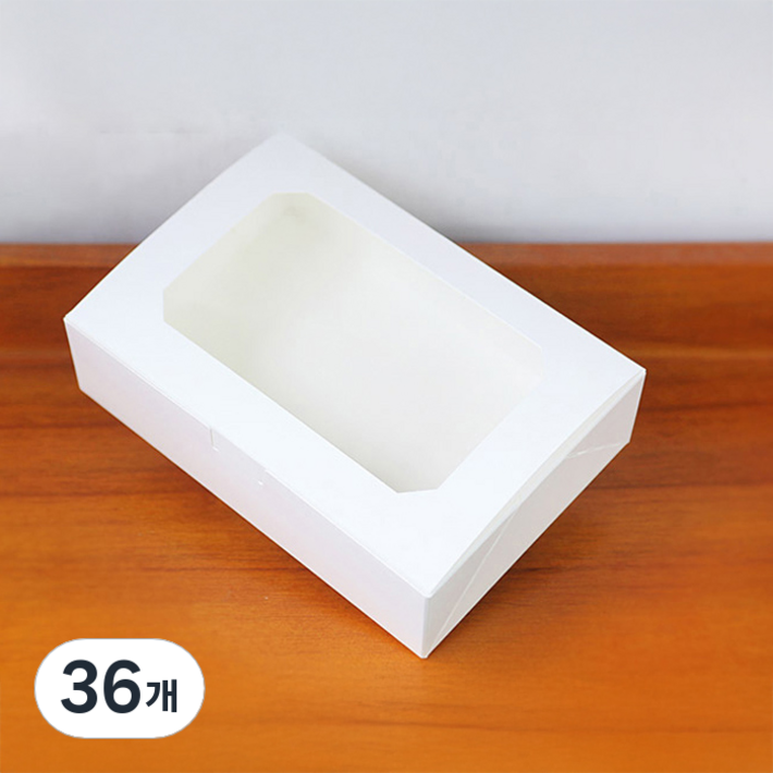 투명창 원터치 디저트상자, 단일 색상, 36개