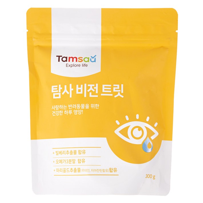 탐사 강아지 영양제, 뉴트리션 비전 트릿 눈눈물 케어 300g