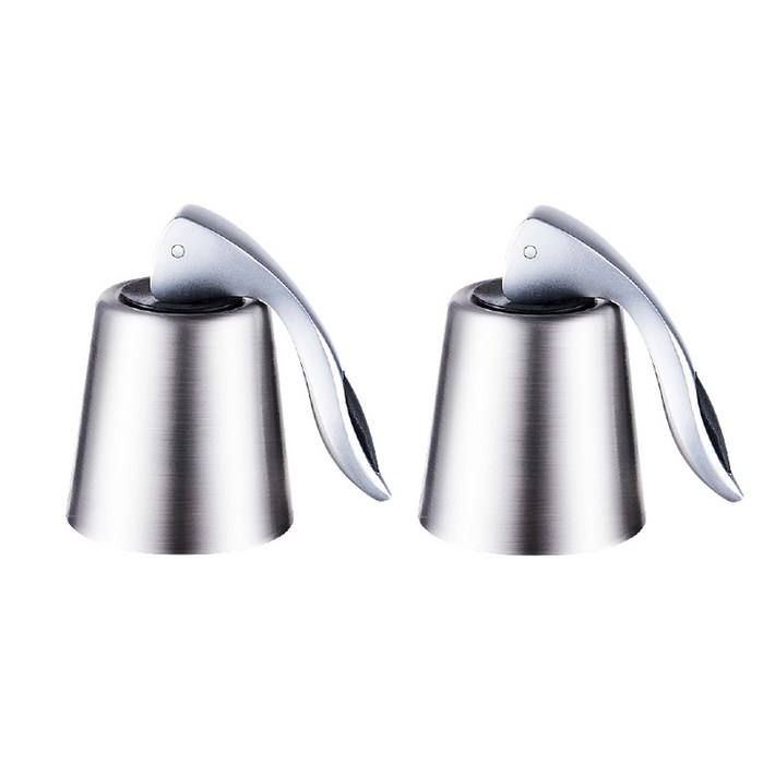 옥샵 푸쉬형 와인 진공 스토퍼, 혼합색상, 2개