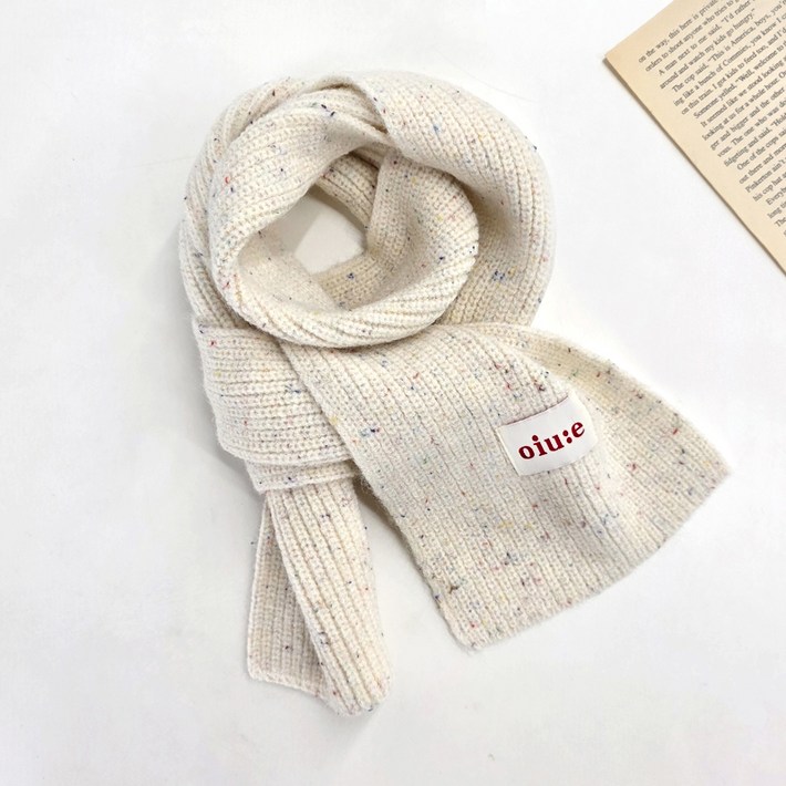 우주아이 포인트 라벨 목도리