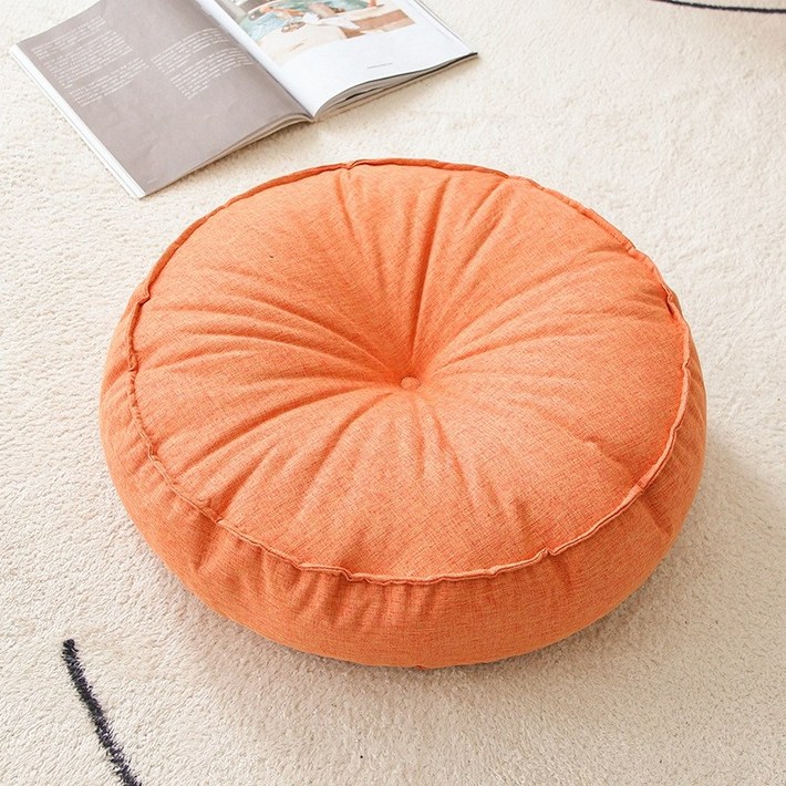 가려거든 두꺼운 면 린넨 원형 방석 쿠션