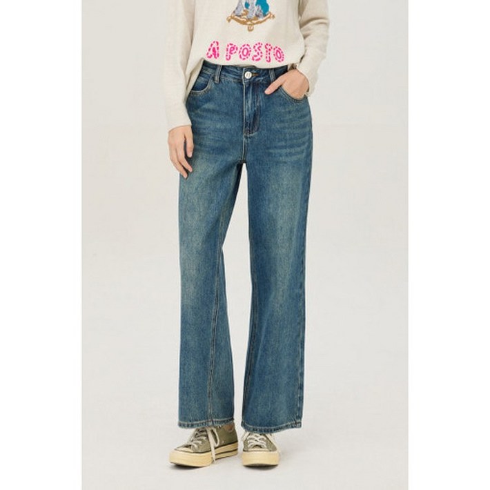 베네통 넌스판 워싱 통일자 데님 팬츠 BADPA6561