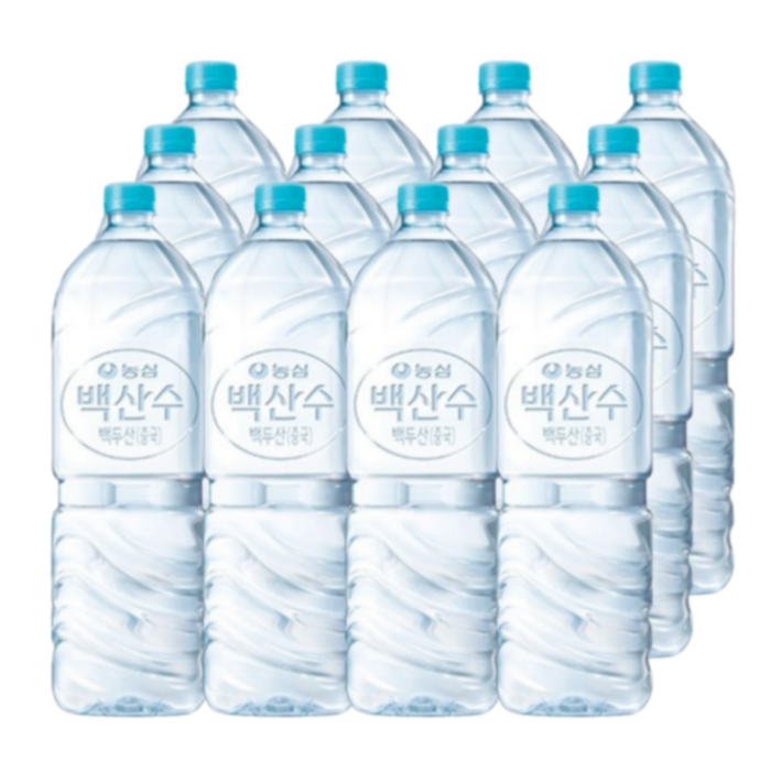 백산수 무라벨 생수, 2L, 24개