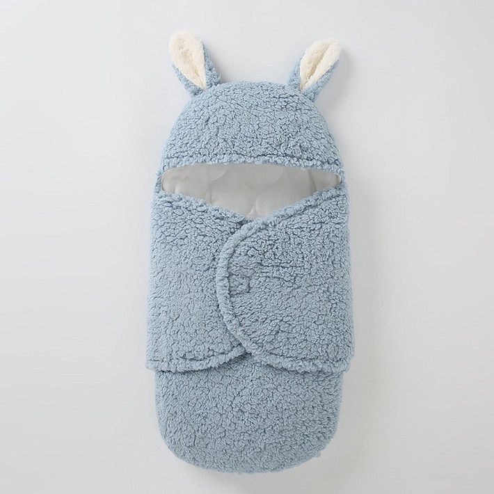 스타빈 유아용 토끼후드 뽀글이 벨크로 겉싸개