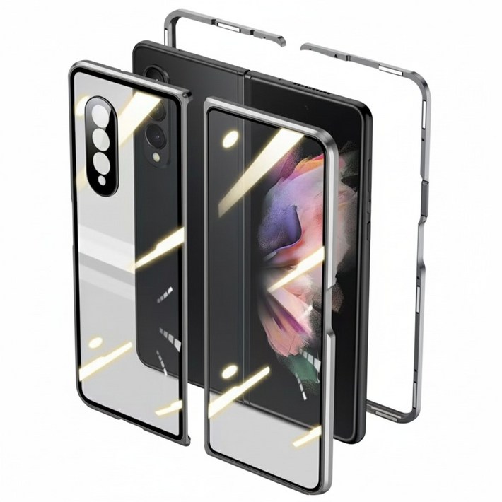 하임하이 갤럭시 Z폴드 강화유리 마그네틱 자동흡착 케이스