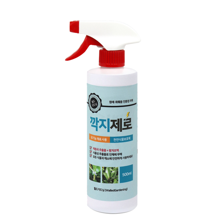 정한그린테크 깍지제로 식물 보호 관리제 500ml, 1개 정한그린테크 깍지제로 식물 보호 관리제 500ml, 1개