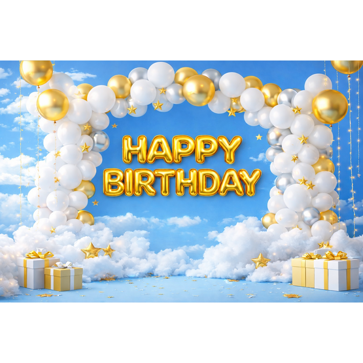 2026풍선스타일생일현수막, 풍선축하현수막, 생일현수막,대형현수막, 어린이집 유치원 초대형, 무료문구추가, 빠른배송,, 하늘풍선