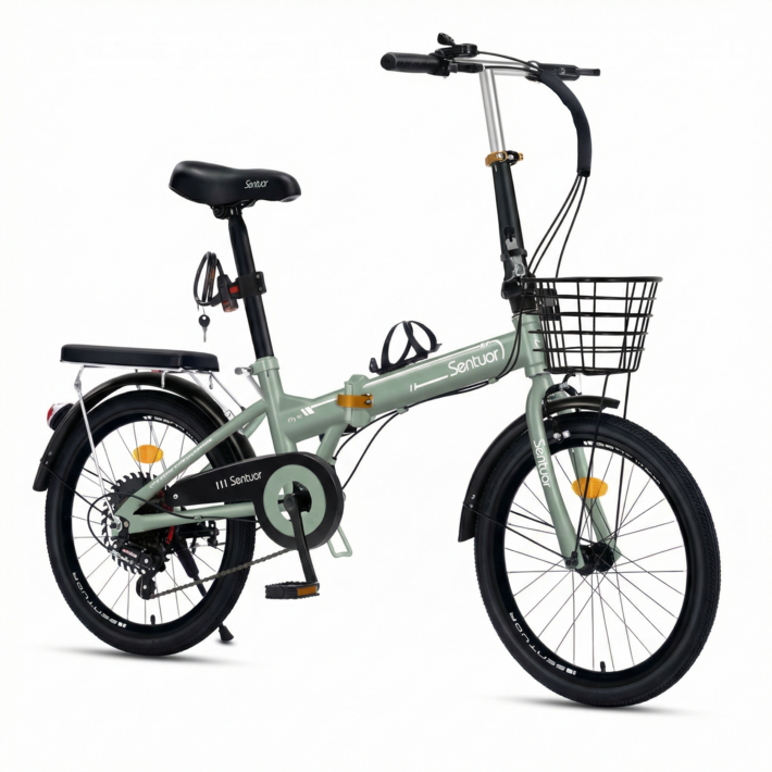 에어로더 접이식 미니벨로 자전거 휴대용 출퇴근 폴딩 초경량 20인치, 1세트, 145cm, 그린 7단기어 스포크휠