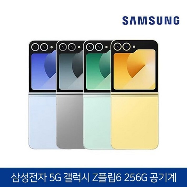삼성 Ai 갤럭시Z 플립6 256GB 공기계 S급 구성품 단말기  유심핀  보호케이스  보호필름  12개월 무상보증, 256GB, 민트