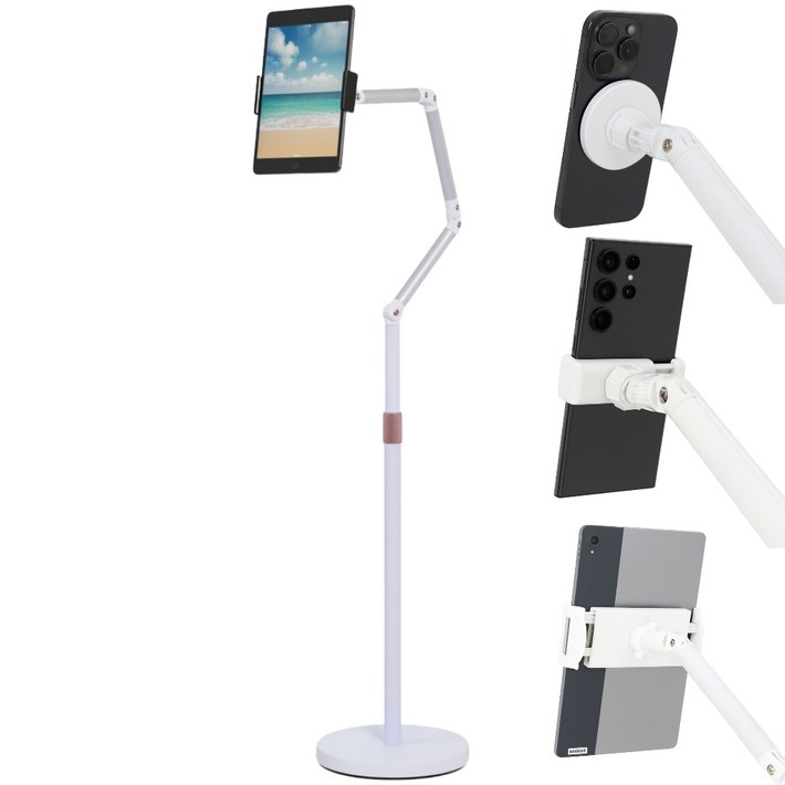 아르디스 헤드3개 맥세이프 스탠드 태블릿 거치대, 화이트, 1개