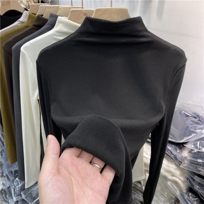 완스몰 라라 데일리 반폴라 기모 티셔츠 tt32395