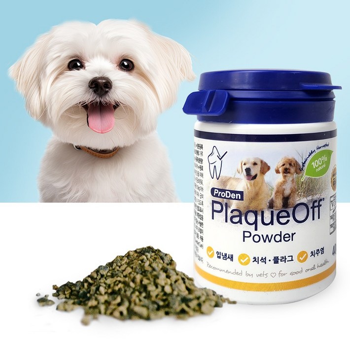 프로덴 플라그오프 강아지 고양이 치석 입냄새 제거 덴탈 파우더 40g, 1개