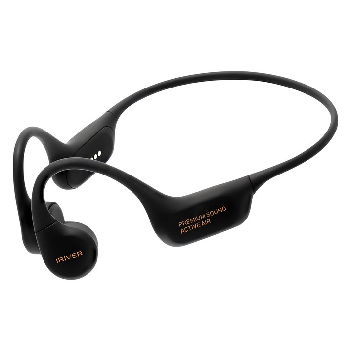 아이리버 실리콘 무선 블루투스 스포츠 골전도 이어폰, IBCAIR9 PLUS, 블랙, 12시간