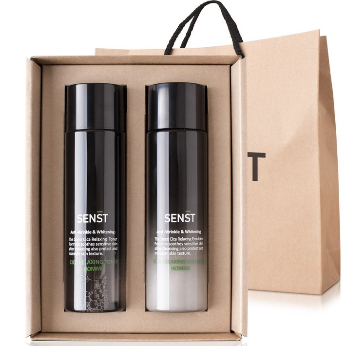 메디플라워 센스트 시카 릴렉싱 옴므 2종세트 토너에멀전쇼핑백, 1세트