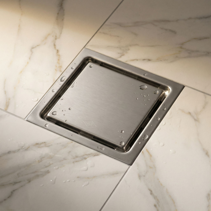 OL 국산 악취차단 스텐 디자인유가 배수구 덮개, 크롬