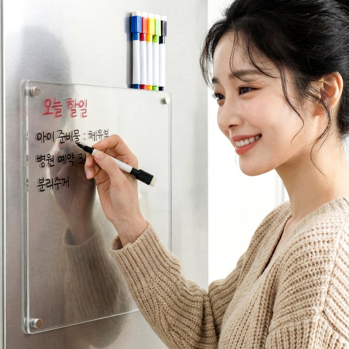 득공드 투명한 자석 냉장고 메모보드 세트