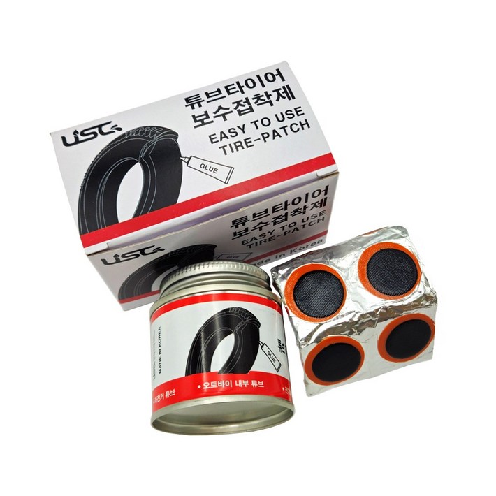 타이어 튜브 수리 키트 접착제40mm패치, 1개, os