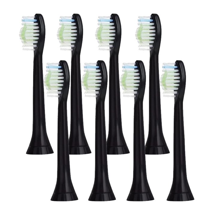 필립스 전용 전동칫솔 호환 리필모 HX6160 HX6902 HX6910 호환 칫솔모 블랙, 8개, 필립스 블랙