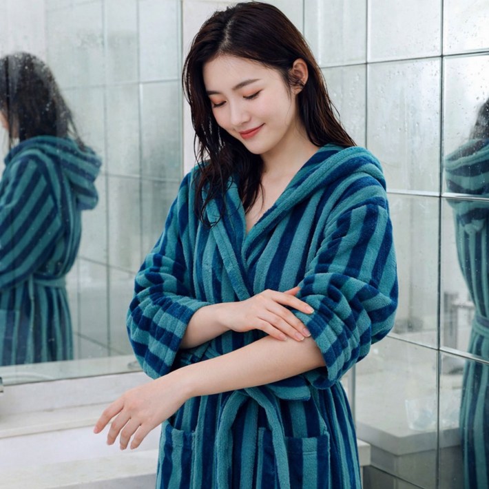 로벤 흡수력 강화 데일리 샤워가운