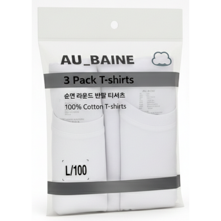 순면 라운드 반팔 티셔츠 3팩 30수 코마사 면티 튜블러티셔츠