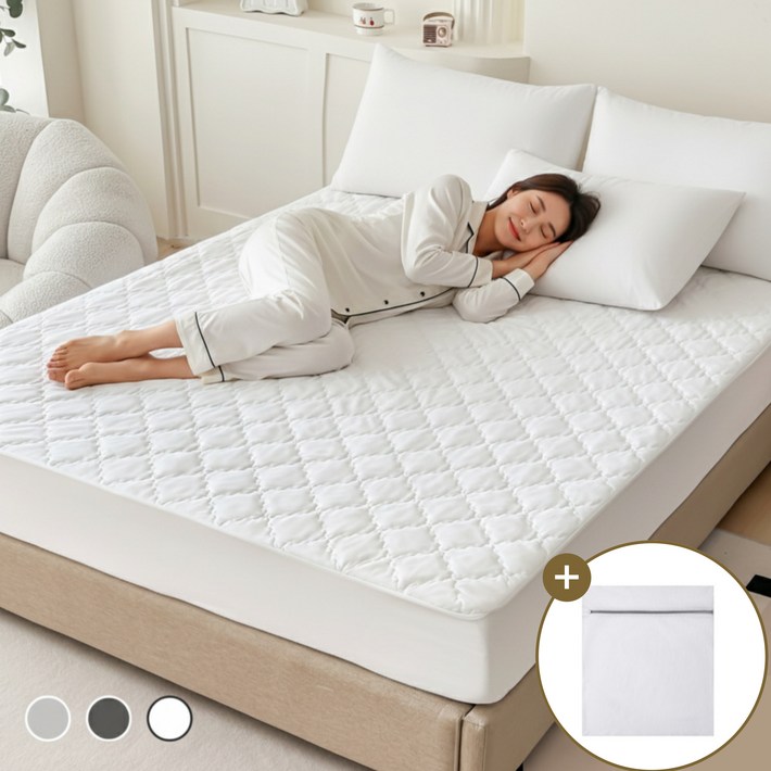 보들온 누빔 매트리스 침대 커버