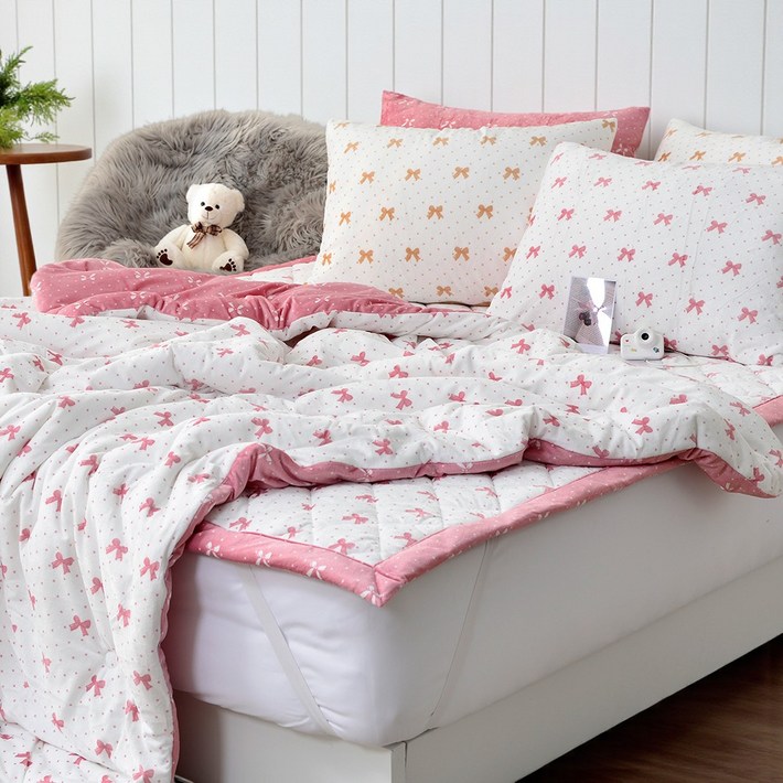 겨울 애착이불 침구셀러 양면 리버서블 러블리 극세사 차렵이불 침구세트 부드러운 촉감 우수밀착 LM솜 간편세탁 자취방 기숙사 자녀방 1인가구 겨울이불세트