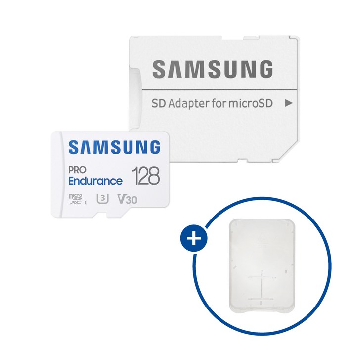 삼성전자 마이크로SD카드 PRO Endurance MBMJ128KAAPC  SD카드 케이스