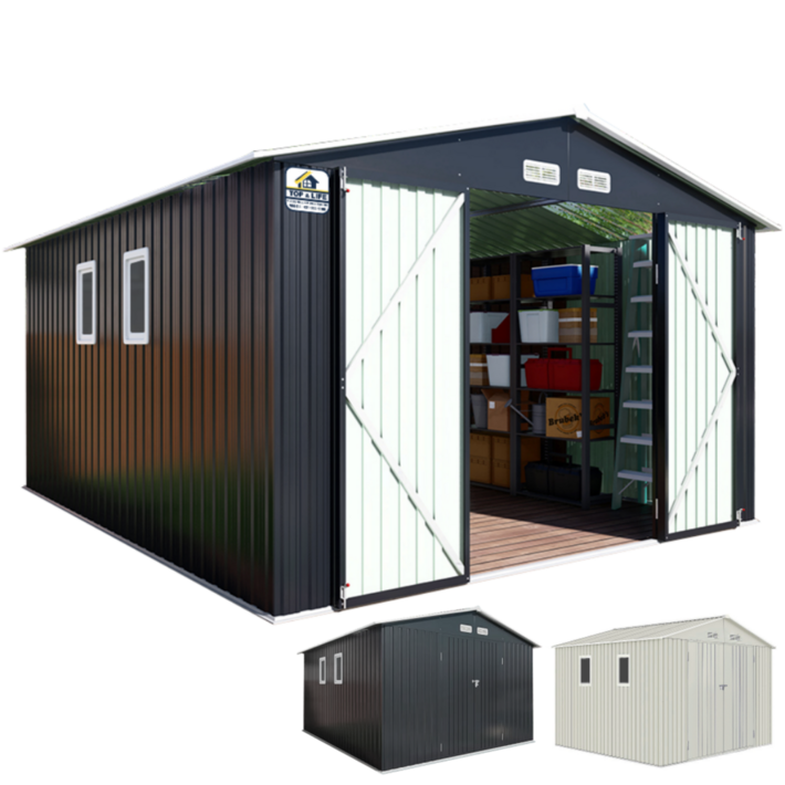 탑앤라이프 그랜드3XL 차콜그레이 조립식창고 야외창고 농막 전원주택 간이 이동식 썬루프 특대형