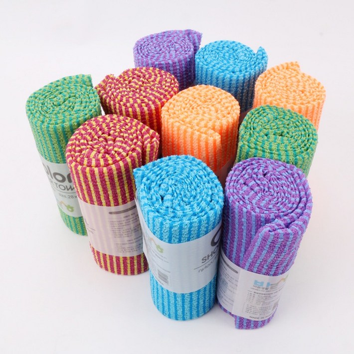 에브리 이본 컬러 샤워타올, 혼합색상, 1세트, 10매입