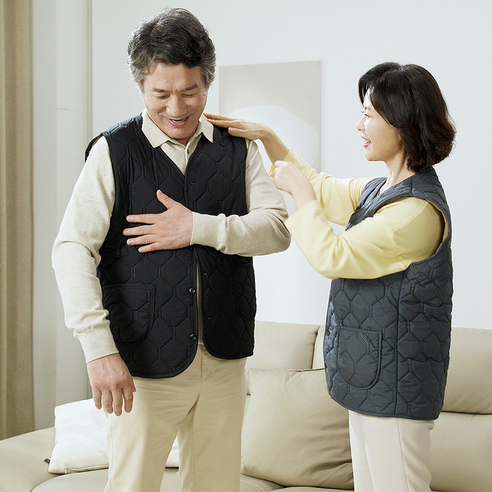 씨엔쇼핑TV홈쇼핑 포그니 후끈 열조끼 보아털안감 누빔 조끼