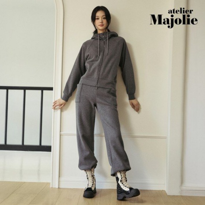 아뜰리에마졸리 25FW 시그니처 NEW 기모 스웻셋업 2종 (후디집업+팬츠)