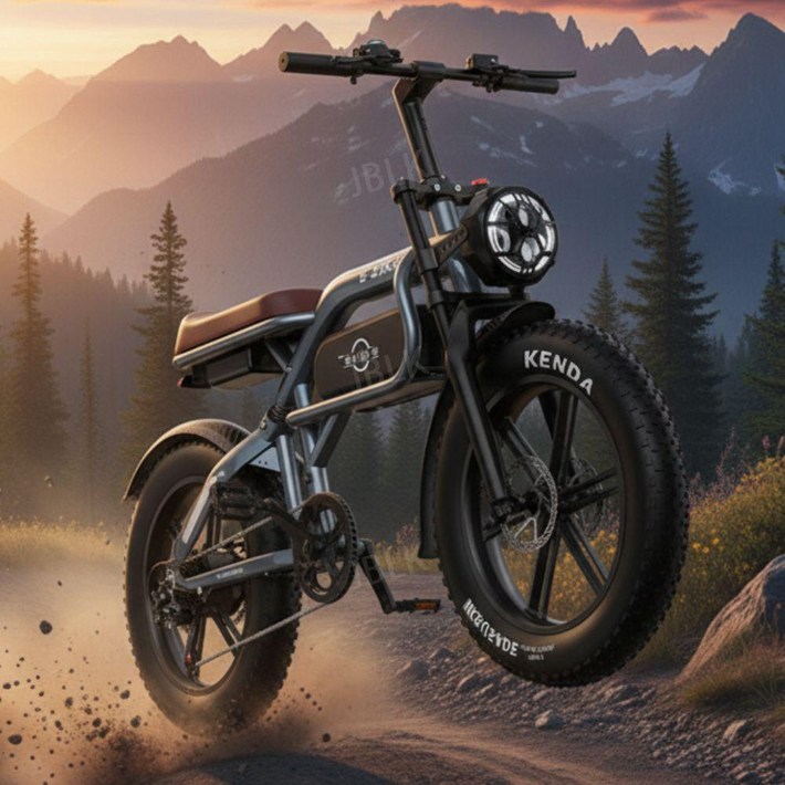 포스로드 20인치 자토바이 48V 전기 팻바이크 750W 전동 자전거 스쿠터 출퇴근용, 기본형 48v15AH 50km