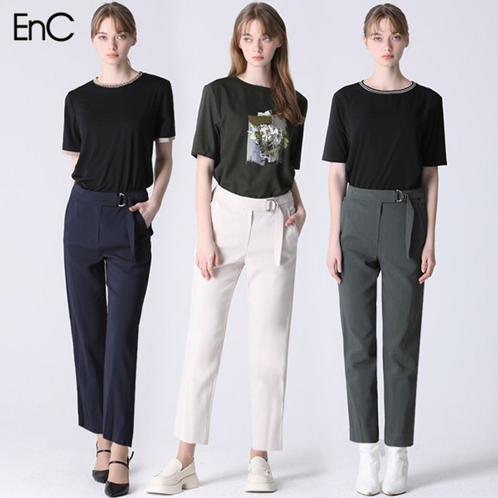 이엔씨 EnC  벨티드 일자 슬랙스 택가격199000원