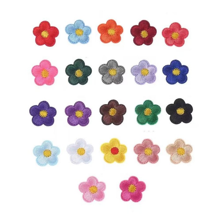 픽클리 리폼 수선 접착식 자수 와펜 미니꽃