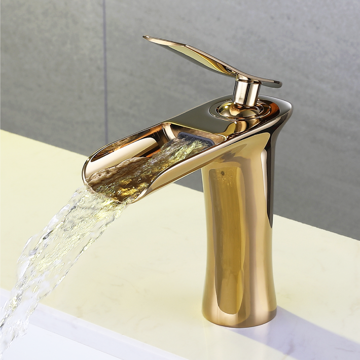 준앤코 BF11 원홀 폭포수 세면대 수전 욕실 탑볼 수도꼭지, 1개