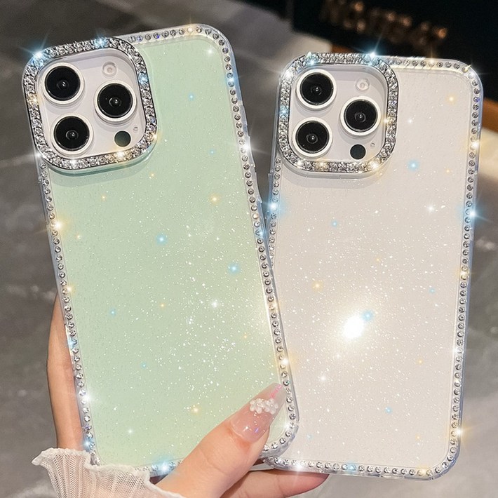 갤럭시 S25 S24 FE S23 플러스 울트라 글리터 큐빅 실리콘 범퍼 케이스