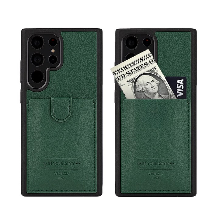 비유어산타 간편한 카드수납 이태리 원단 갤럭시 S 리얼세이프 베네치아 휴대폰케이스
