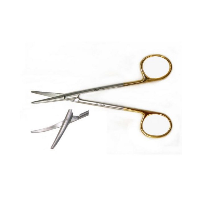 1수술기구 장우WillyGold Metzenbaum Scissor 골드 메젬바움 시저 커브 14.5cm curved w／TC 2016214
