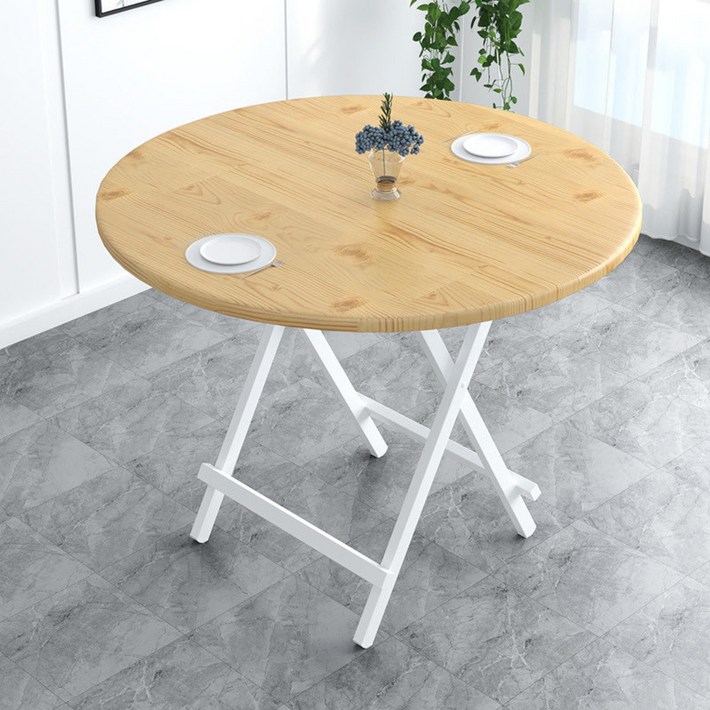 원형접이식식탁 휴대용 스퀘어사각 식탁 접이식 식탁 가정용 캠핑 행사용 피크닉 테이블, 4인용, 원목색a