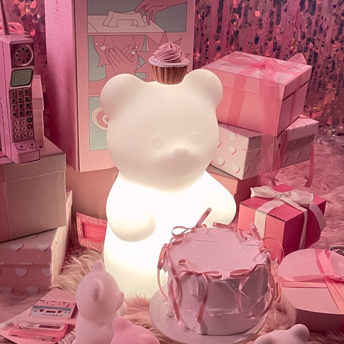귀염보스 젤리곰 무드등 중형 수유등 아기방조명 40cm 리모컨 밝기조절 색상변화 귀염보스 젤리곰 무드등 중형 수유등 아기방조명 40cm 리모컨 밝기조절 색상변화