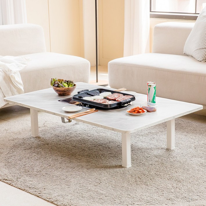 소담갤러리 멀바우 4인용 가정용 불판테이블 미우새 접이식테이블 불판식탁