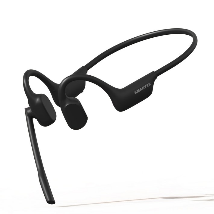 스마텍 본사 17mm 골전도 통화 마이크 멀티페어링 무선 블루투스 5.4 이어폰 넥밴드 STBTBCE06 I STBTBCE06 mic, STBTBCE06 MIC BK마이크 포함