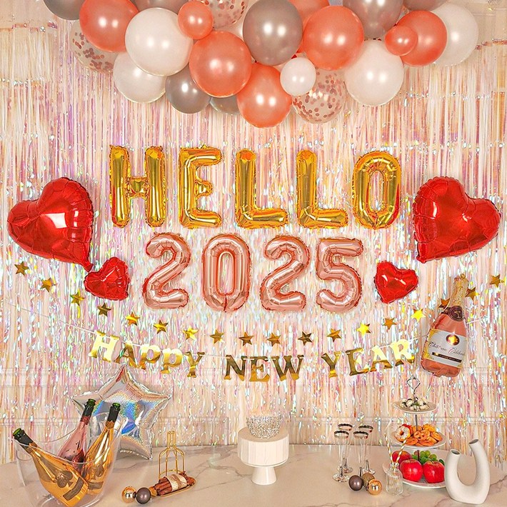 로나파티 HELLO 연말 홈 파티 16종 세트 풍선 용품, 1 HELLO 골드숫자 로즈 SET 로나파티 HELLO 연말 홈 파티 16종 세트 풍선 용품, 1 HELLO 골드숫자 로즈 SET
