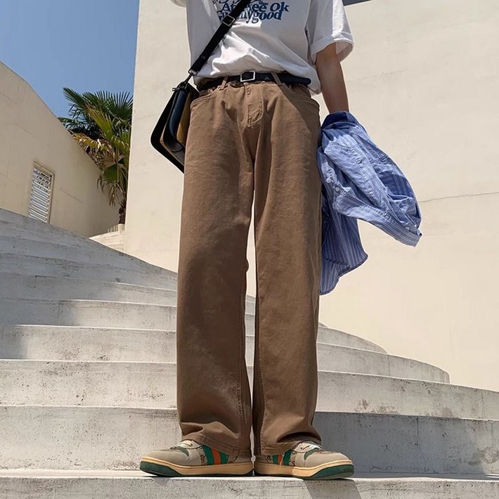 남성바지  루즈핏 와이드팬츠   일자핏 바지  캐주얼 바지    SYX032647 50