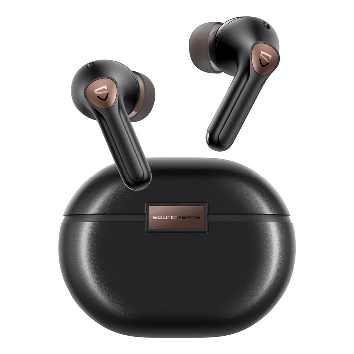 SOUNDPEATS Air4 Pro 무선 이어폰 블루투스 5.3 이어폰 , 무손실 오디오, 커널형 Adaptive ANC 및 AptX 음성, 13mm 드라이버, 총 26H, Black, Air4 pro