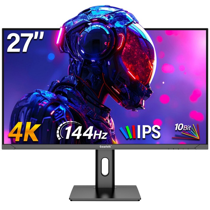 게이밍 모니터 27인치 4K UHD 144hz IPS 디스플레이 승강 가능, 70cm, 38402160 144hz