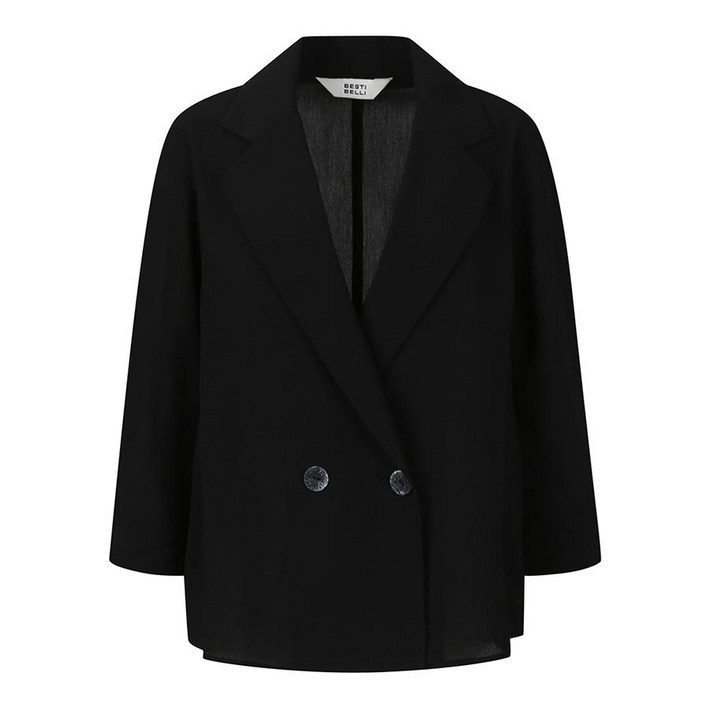 베스띠벨리 24S/S 롤업 슬리브 테일러드 자켓 BIJ2148BK