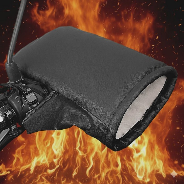 라이드실드 반사판 오토바이 겨울 방한 토시장갑 방수, 블랙