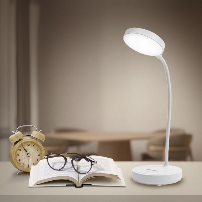 LED 독서등 학습용 스탠드 공부 책상 밝기조절 화장대 무선 휴대용 조명 ID등